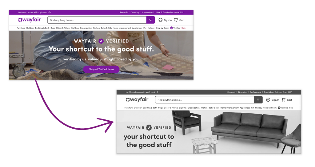 Wayfair Verified Hero