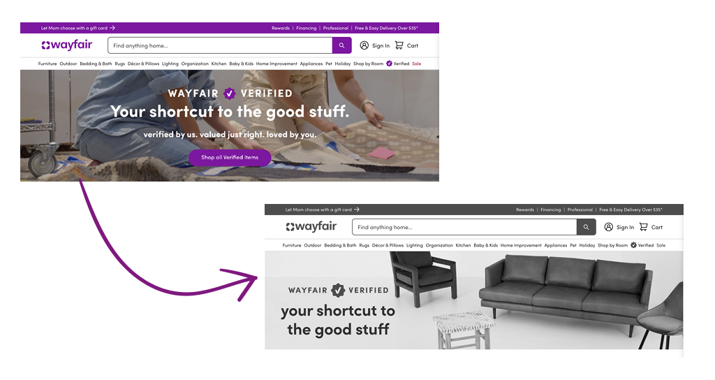 Wayfair Verified Hero Image