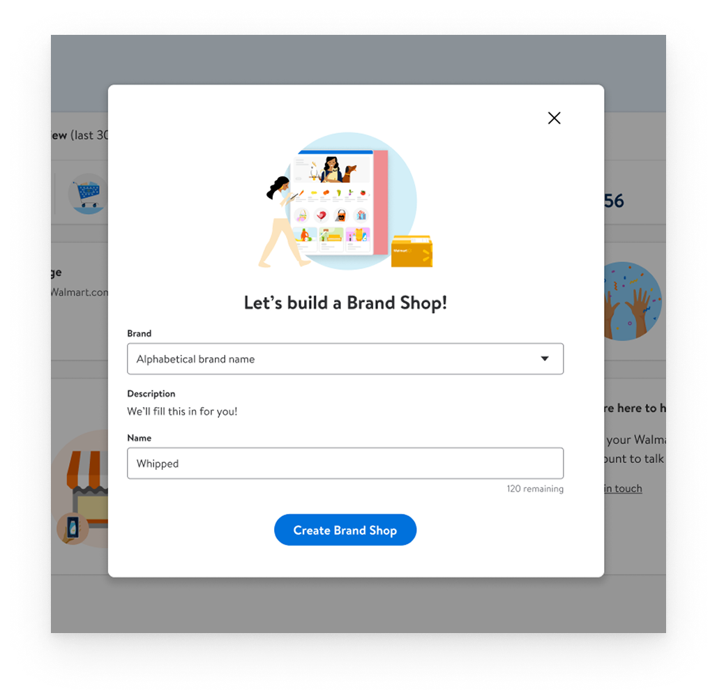 Walmart Connect Brand Shop Builder 2.0 - Build a Brand Shop