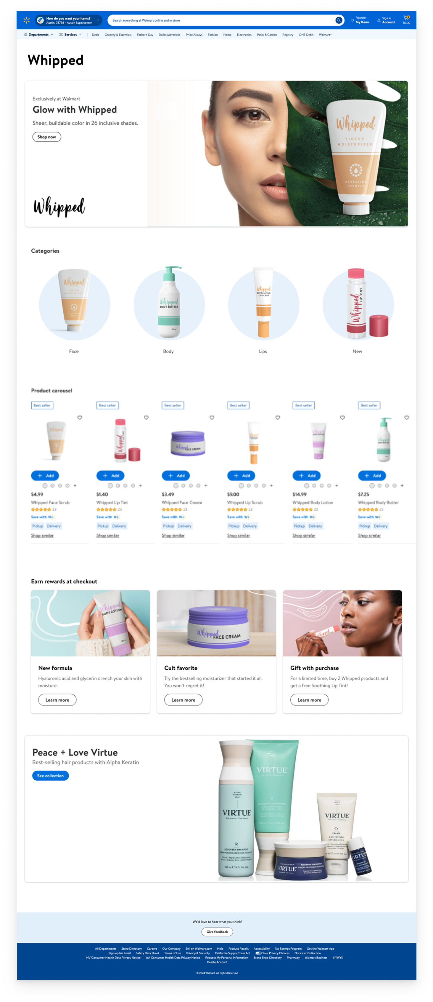 Walmart Connect Brand Shop Builder 2.0 - Preview