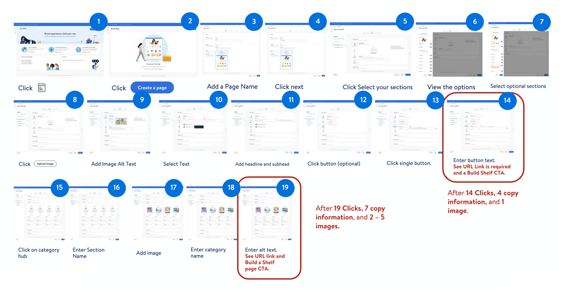 Walmart Brand Shop Builder - Beta Launch 14 Steps