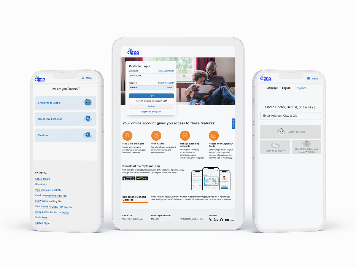 Cigna Healthcare Rebranding - Digital Products